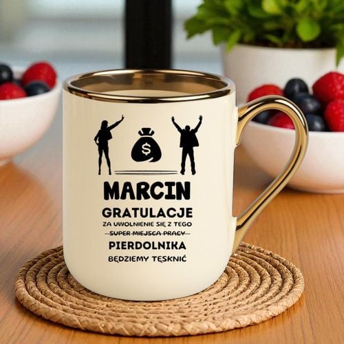 Kubek PREMIUM prezent dla KOLEGI Z PRACY z imieniem śmieszny upominek na Arena.pl