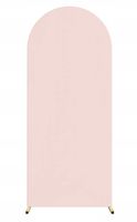 POKROWIEC materiał RÓŻOWY PUDROWY ŁUK BALONOWY stelaż stojak DO ZDJĘĆ 1x2m