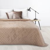 Narzuta pikowana na łóżko LUIZ 170X210 beżowa + złota