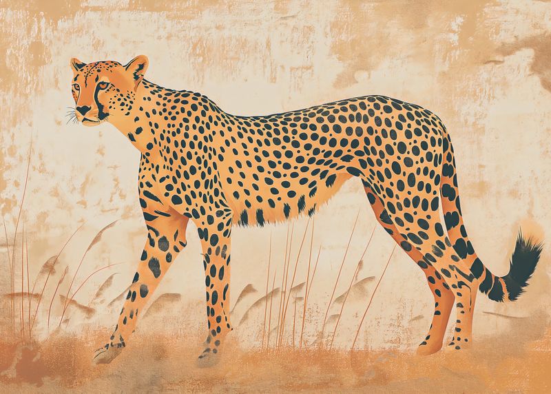 Plakat 70x50cm Gepard w Ruchu zdjęcie 1