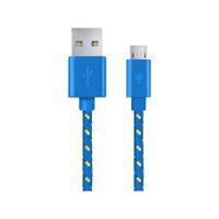 EB175BY KABEL MICRO USB 2.0 A-B M/M 1M OPLOT NIEBIESKI