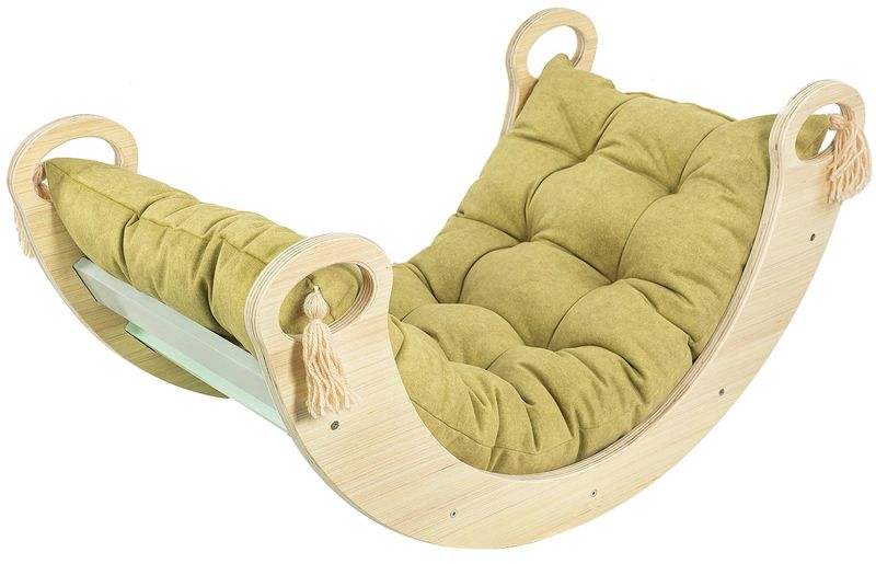 Bujak Huśtawka Tęczowy Most + PODUSZKA Zestaw Montessori zdjęcie 2