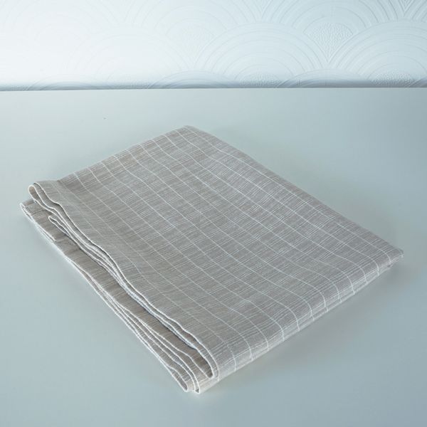 Bieżnik Lniany Kratka 120cm zdjęcie 5