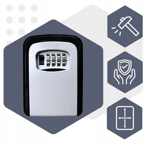 METALOWY sejf na klucze skrzynka szafka kasetka MOCNA skrytka z szyfrem kod na Arena.pl
