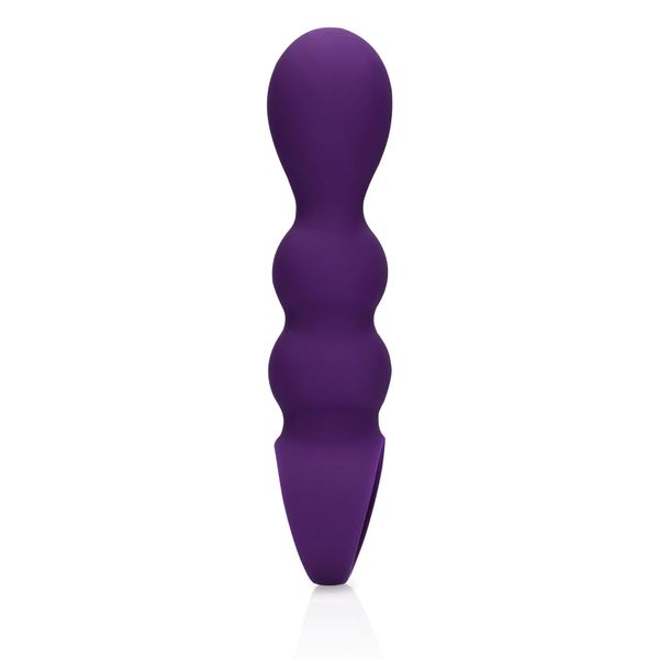 Teardrop Shaped Anal Vibrator - Clear Purple zdjęcie 3