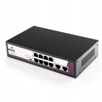 SWITCH CCTV 10 portowy 100Mbps POE 120W 8x port POE 2x Uplink SP-SF1010P