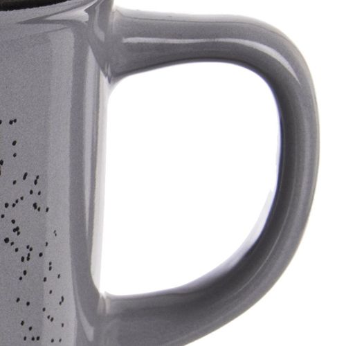 Kubek Ceramiczny do Picia Kawy Herbaty Ziół Napojów Szary 370 ml na Arena.pl