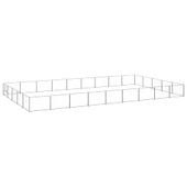 Kojec dla psa, srebrny, 45 m², stalowy