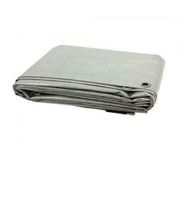 Plandeka gruba 4x4 wzmacniana wodoodporna UV 120g/m2 srebrna