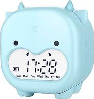 nocny cyfrowy budzik z lampką nocną krówka