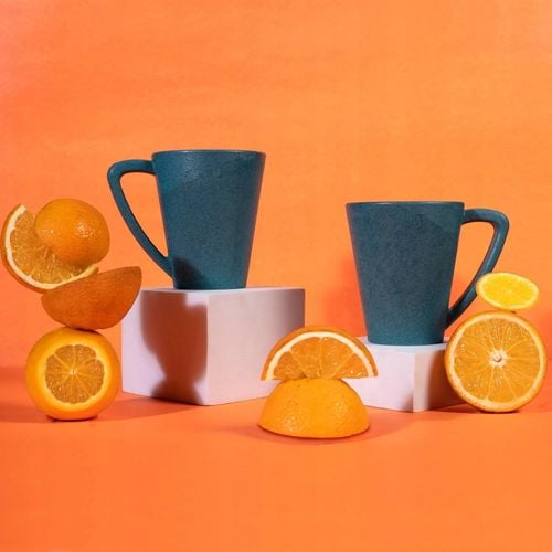 Zestaw 2 Filiżanek z Igieł Sosnowych 200ml Niebieskie Bez BPA do Kawy na Arena.pl