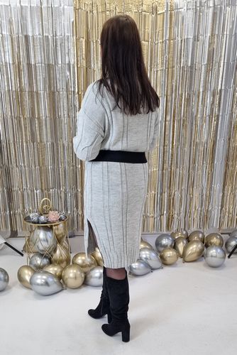 Sukienka Półgolf MIDI Popielata UNI na Arena.pl