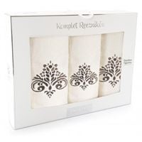 Komplet ręczników 3 szt. ZWOLTEX wzór SULTAN ecru