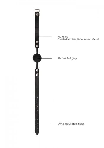 silicone ball gag   with adjustable bonded leather straps na Arena.pl