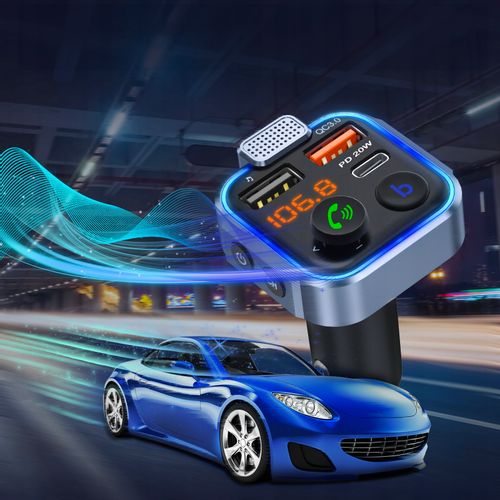 TRANSMITER BLUETOOTH AUDIO FM MP3 BT SZYBKA ŁADOWARKA 3X USB QC 3.0 RGB LED na Arena.pl