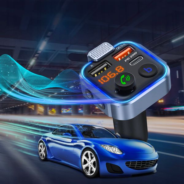 TRANSMITER BLUETOOTH AUDIO FM MP3 BT SZYBKA ŁADOWARKA 3X USB QC 3.0 RGB LED zdjęcie 13