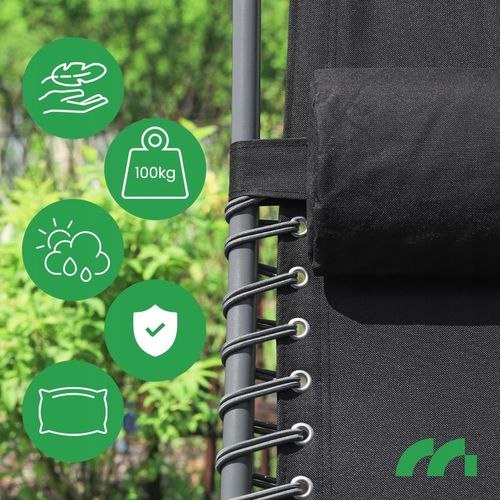 LEŻAK OGRODOWY SKŁADANY LEŻANKA ŁÓŻKO FOTEL PLAŻOWY Z KIESZONKĄ I PODUSZKĄ na Arena.pl