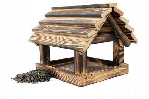 Stojący Karmnik Ogrodowy Dla Ptaków Opalany Solidny Duży + Słonecznik na Arena.pl