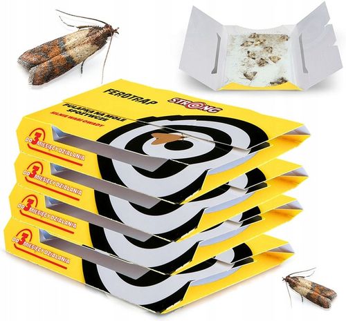 5X PUŁAPKA NA MOLE SPOŻYWCZE. SILNIE WABIĄCY LEP NA MOLE FEROTRAP na Arena.pl