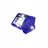PLANDEKA WZMACNIANA niebieska 50 g/m2 8 x 12m WODOODPORNA PŁACHTA BRADAS