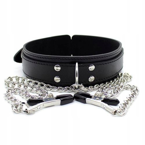 obroża collar with nipple clamps na Arena.pl