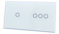 2 x PANEL SZKLANY DOTYKOWY WŁĄCZNIK 3+1 BIAŁY