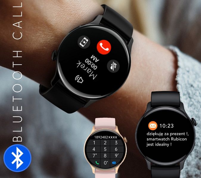 smartwatch damski rubicon rncf10 silver/grey smarub238 zdjęcie 10