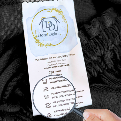 POKROWIEC NA SOFĘ SIEDZISKO OPARCIE JODEŁKA CZARNY na Arena.pl