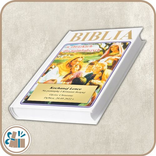BIBLIA DLA DZIECI ILUSTROWANA Pamiątka Chrztu Komunii Świętej GRAWER na Arena.pl