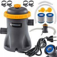 POMPA FILTRUJĄCA DO BASENU WODY 1250 L/H 16W IPX8 32MM ZESTAW PM-PFDB-16T