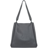 VERA PELLE torebka damska skórzana shopper z saszetką V508 grafitowa
