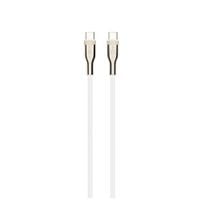 Kabel USB FIXED Pleciony Kabel USB-C/USB-C 0,5m 100W biały