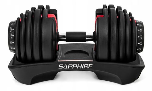 HANTEL REGULOWANY SAPPHIRE obciążenie 2,5KG - 24KG HANTLA 1x hantle SYSTEM na Arena.pl