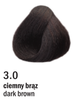 Allwaves Cream Color farba do włosów, koloryzacja trwała, 100 ml 3.0 ciemny brąz