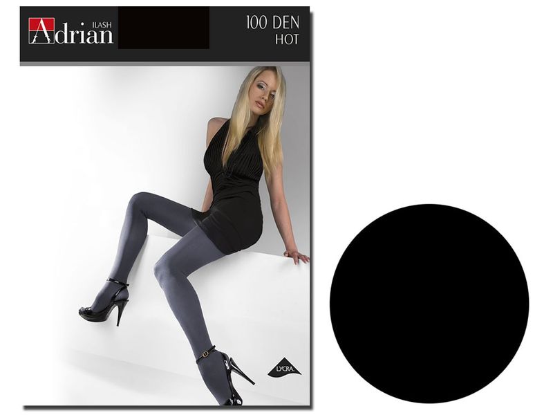 Rajstopy grube Hot Adrian 100 den Nero 3 zdjęcie 1