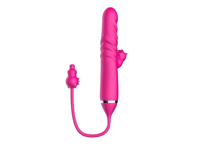 Tongue Licking Triple Stimulation Thrusting Vibrator zdjęcie 3
