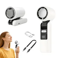 Wiatraczek przenośny mini 199 trybów chłodzenia składany z latarką usb