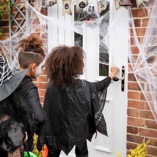 Dekoracja na Halloween pajęczyna z 2 pająkami 60g ozdoba sieć pajęcza 3,5 m zdjęcie 3
