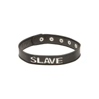 allure xplay obroża regulowana z napisem slave czarna