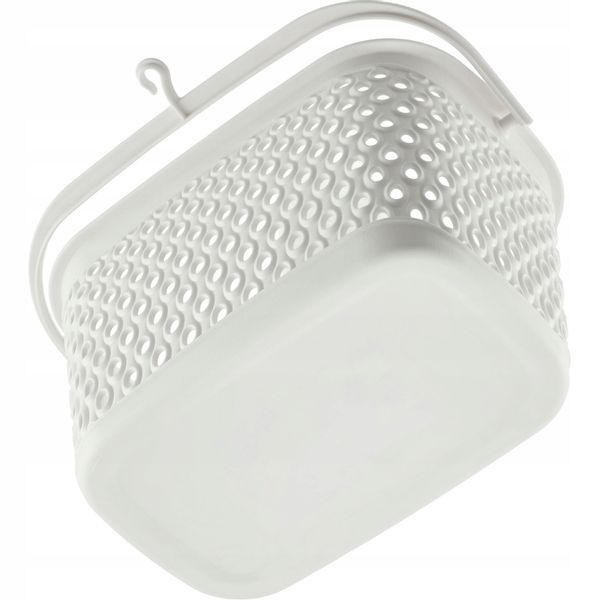 KADAX Koszyk Wiszący Na Klamerki Pojemnik Na Spinacze Biały zdjęcie 5