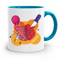 Kubek Błękitny Prezent Dla Grafika Creative Z Nadrukiem Ze Zdjęciem