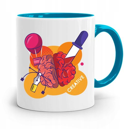 Kubek Błękitny Prezent Dla Grafika Creative Z Nadrukiem Ze Zdjęciem na Arena.pl