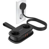Listwa zasilająca 5w1 AC USB-A USB-C GaN 20W - czarna