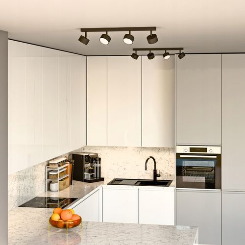 Lampa Sufitowa Szyna 4x GX53 Spot Reflektor Oprawa Ruchoma Czarna 60cm na Arena.pl