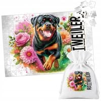 PUZZLE TRADYCYJNE - PIES PSY PIESEK RASA ROTTWEILER - 35 el