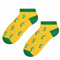 STOPKI WZOROWANE DAMSKIE 042 SALE 35-37 żółty kwiat 118