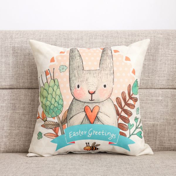 Poszewka na poduszkę z zajączkiem Hello Sping 45x45cm zdjęcie 3