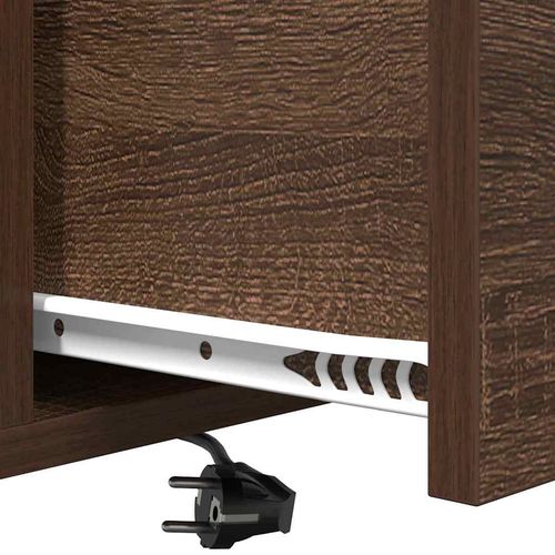 Nocna szafka z stacją ładującą z szufladą 2 pcs Brązowy dąb na Arena.pl