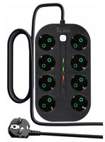 Przedłużacz listwa zasilająca 2 metry 8 gniazd + ładowarka USB + USB-C