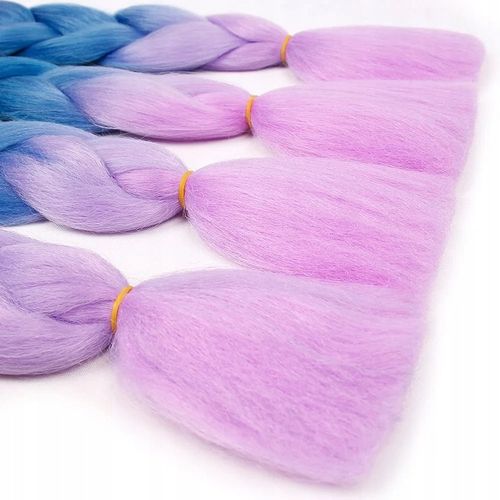 ZESTAW 6 SZTUK WŁOSY SYNTETYCZNE DO WARKOCZYKÓW KOLOROWE OMBRE na Arena.pl